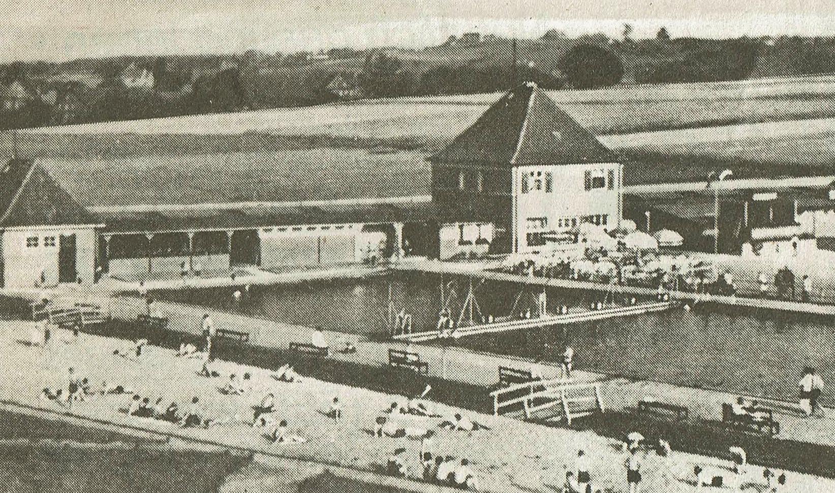 Historische Ansicht Freibad Froschloch Freibad Froschloch in den 20er Jahren. Zeitungsbild